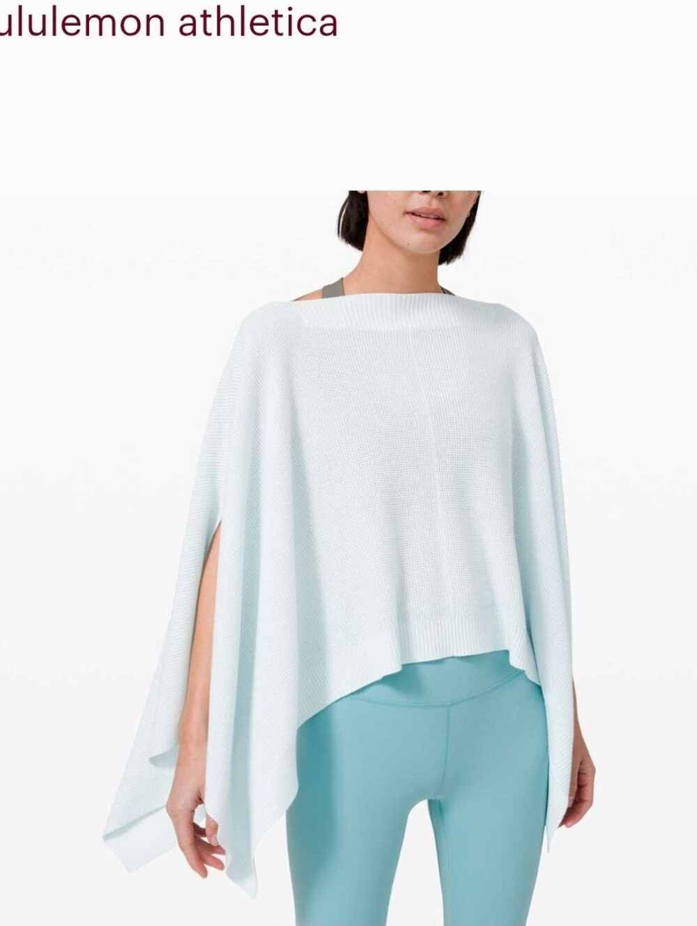 Lululemon Forward Flow poncho in a light blue